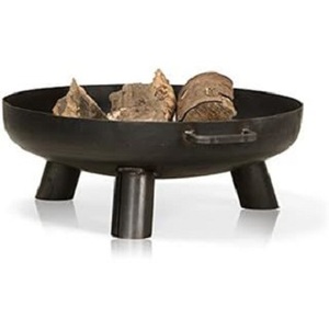 Muebles de fogata portátiles para exteriores clásicos, pequeñas rocas de vidrio rústico, Pellet de cerámica, Caldero de vaquero, cuenco de fuego de madera de acero - Product Image 2