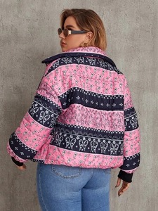 Chaqueta acolchada para mujer, manga larga, cremallera completa, invierno, cálida, a la moda, a prueba de viento, chaqueta acolchada para mujer - Product Image 2