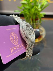 Premium Quality Men's Women's Stainless Steel Luxury Fashion Wrist <b>Watches</b> VVS Clarity Moissanite Diamond Water Resistant - Product Image 3