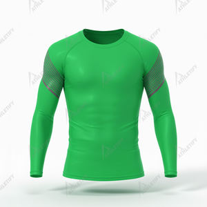T-shirt de compression à manches longues sublimé pour homme, pour la salle de sport, la course à pied, les vêtements de sport, évacuation de la transpiration, extensible, ajusté, équipement d'entraînement - Product Image 6