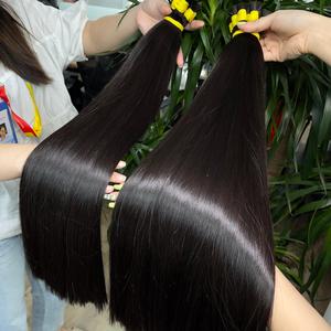 Extensions de cheveux humains vierges vietnamiennes en vrac, couleur noire naturelle, prix de gros, prêtes à être expédiées, cheveux russes de haute qualité - Product Image 6