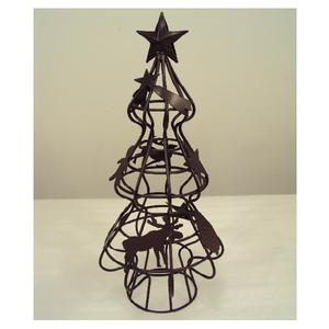 Metal Wire <b>Christmas</b> <b>Tree</b> With Wooden Base <b>Christmas</b> <b>Table</b> Top Decorative For Home Party Use - Product Image 6