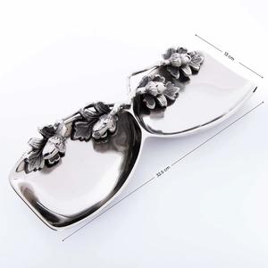 Cuenco de cristal de alta calidad de tendencia superior en soporte de asta de aluminio decorativo para el hogar Hotel restaurantes Decoración de mesa cuenco de palomitas de maíz - Product Image 5