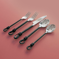 Ensemble de couverts en métal antique de luxe traditionnel pour camping, fête, mariage, maison, au meilleur prix