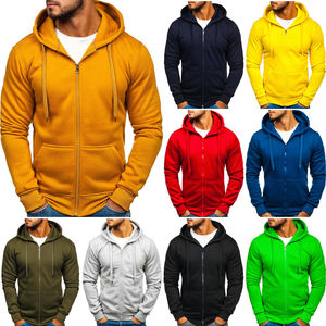 Sweat à capuche imprimé numérique unisexe 100% coton Street Style Fine Quality Winter Wear with Solid Pattern zipper hoodies - Product Image 1
