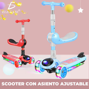Scooter Eléctrico de Acero de 3 Ruedas para Niños, Plegable, con Luces y Sonidos para Jugar al Aire Libre - Product Image 4