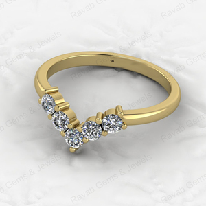 Vente de Noël, bague de fiançailles en or véritable 14 carats, moissanite blanche CZ, taille brillante de 2 mm, sertie à griffes, bijoux pour femmes - Product Image 1