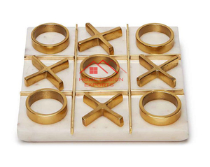 Jeu de Tic-Tac-Toe en marbre blanc pur, prix de gros, best-seller, jeu d'intérieur pour enfants - Product Image 6
