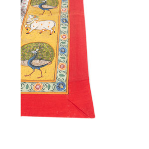 Pichwai Art Grey & Black Cotton Cloth <b>Wall</b> <b>Decor</b> Elegant Tapestry & <b>Wall</b> Art - Product Image 4