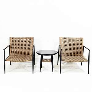 Comhome-Luxury Plastic Rattan <b>Lounge</b> <b>Chair</b> with Soft Cushions and Adjustable Features for Elegant Use - Product Image 1