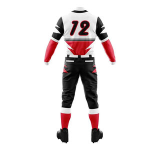Conjunto de Uniforme de Béisbol Estampado Resistente con Jersey Transpirable Antibacteriano y Pantalones con Cintura Elástica 100% Poliéster para Deportes de Equipo - Product Image 6