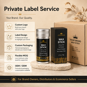 Cera per Capelli in Stick a Marchio Privato, Produttore OEM, Tenuta Forte, Senza Residui Bianchi, Basso MOQ, Logo Personalizzato per Parrucche, Bordi e Capelli Naturali - Product Image 2
