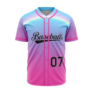 Maillots de baseball et de softball sur mesure, grande taille, respirants, évacuant l'humidité, antibactériens, anti-UV, imprimés, ensembles, col en V, 4 - Product Image 2