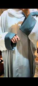 ชุดเดรสดูไบสำหรับผู้หญิงประดับกลิตเตอร์มีจีบด้านข้างประดับด้วยหินลูกปัดงานปักด้วยมือแบบทางการมุสลิมแบบดั้งเดิม - Product Image 2