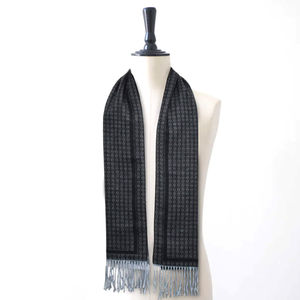 Écharpe longue d'hiver en tricot personnalisée de haute qualité pour hommes - Couleur unie 100% coton - Product Image 1