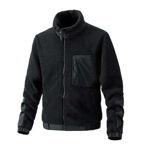 Cómoda chaqueta de lana con cremallera completa para hombre, puños elásticos ligeros con capucha, gran XS otoño, aventuras, senderismo, escalada, Invierno - Product Image 3