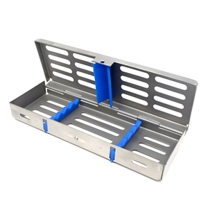 Boîte de stérilisation dentaire manuelle, support de cassette, plateau en acier inoxydable, autoclavable, organisateur pour instruments dentaires, instruments médicaux - Product Image 1