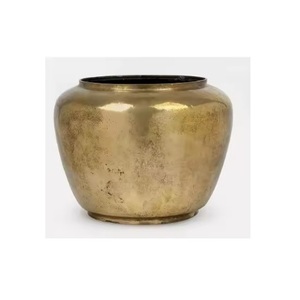 Brass Antique Finished Hammered <b>Texture</b> Fancy Heavy Duty Eco-Friendly Set 2 Flower <b>Vase</b> Wedding Coastal Home Office Table Decor - Product Image 2