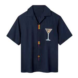 Wholesale <b>Summer</b> Resort Wear Custom <b>Mens</b> Cabana <b>Shirts</b> Lightweight Casual Vacation Beachwear OEM Supplier Short Sleeve - Product Image 3