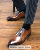 100% chaussures Oxford Captoe en cuir véritable bout rond confortable pour les usages quotidiens réunions de bureau chaussures Oxford d'affaires disponibles