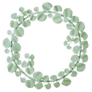 Revêtement doré de qualité supérieure, Design de fleur de crème Antique, couronne ronde en métal, cintre de couronne décorative, haute vente, prix bas - Product Image 6