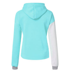 Sudaderas con capucha y sudaderas con hombros caídos de algodón orgánico de entrenamiento personalizado para mujer - Product Image 2