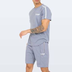 OEM Custom Cotton Jogging Sportswear Gym Tracksuit and Shorts 2 Piece Sets <b>Men's</b> Clothing Plus Size Slim Fitness High Streetwear - Product Image 1