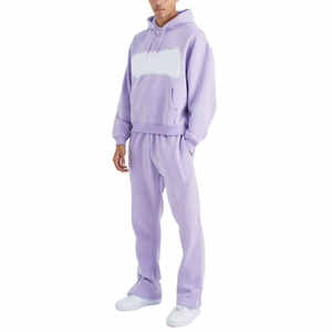 Survêtement tendance hip-hop en molleton technique pour homme, personnalisé, 2026, avec pantalon à capuche, coton d'hiver, décontracté, survêtement pour homme - Product Image 2