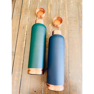 Unique Red Shiny Print <b>Copper</b> <b>Bottle</b> Sleek Stylish Water <b>Bottle</b> Perfect For Home Office Travel Yoga And Gift Use From India - Product Image 3