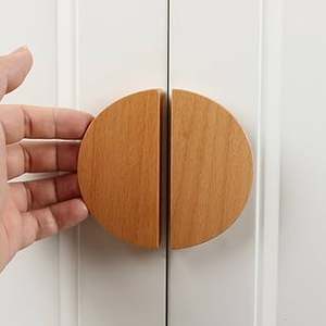 Handcrafted Wooden Decorative Knobs with Premium Finish <b>Cabinet</b> <b>Drawer</b> Door Pulls for Stylish Furniture Decor - Product Image 2