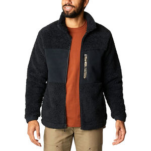 New Luxury Fashionable Premium Quality Wholesale Customizable Canvas Stand Collar High Street Style <b>Sherpa</b> Bomber Jacket For <b>Men</b> - Product Image 5