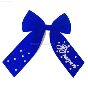 Indian Handcrafted Beaded <b>Bows</b> for Women and Kids Embellished Hair <b>Clips</b> Accessory Alligator Seed Bead Design - Product Image 6