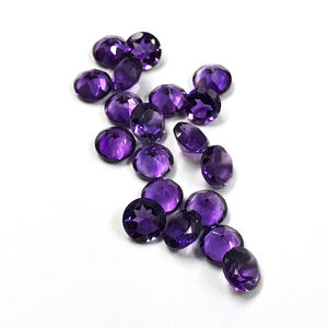 Piedras preciosas sueltas facetadas de amatista de corte redondo de 6mm de alta calidad, piedras moradas naturales para la fabricación de joyas - Product Image 6