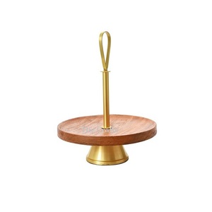 Soporte de pastel de forma redonda de diseño maravilloso con Servidor de pastel de aperitivos de doble nivel para vajilla y artículos de hotel - Product Image 3