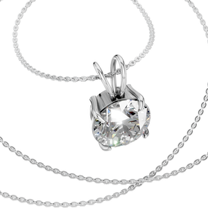 Collar con Colgante de Cadena de Eslabones de Oro Sólido de 14K con Moissanita Popular, Certificado por IGI, para Mujeres y Hombres, Regalo y Fiesta, OEM ODM - Product Image 3