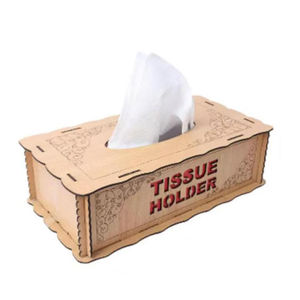 Caja de pañuelos de madera ondulada hecha a mano para mesa de comedor, servilletero de madera rústica, cubierta para decoración del hogar y accesorios de cocina - Product Image 6