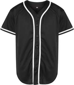 Maillots de baseball pour adultes en gros, tailles personnalisables, grandes tailles, respirants, antibactériens, séchage rapide, 100% polyester - Product Image 2