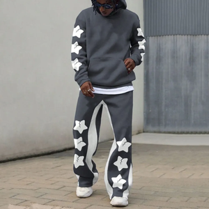 Conjuntos de sudadera con capucha y pantalones de chándal, chándal de neopreno para hombre, chándal de algodón suave de rizo francés para hombre, ropa de calle - Product Image 2