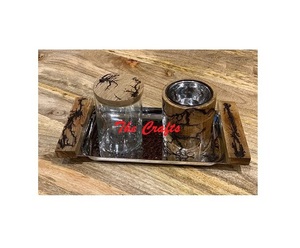 Lot de 2 brûleurs d'encens en bois Bakhoor avec boîte à Oud Taille et forme personnalisées Brûleur Dukhoor à bas prix - Product Image 4