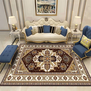 Tapis mural classique tufté en velours cristal, motif médaillon, design personnalisé, avec envers antidérapant à picots, idéal pour les locations - Product Image 2