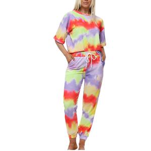 2024 nuevo diseño de chándales deportivos para mujer Dip Dye Tie Dye Heavy Fleece algodón sudor para trabajar al aire libre Yoga Gym Wear - Product Image 6