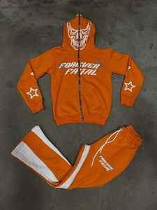 Chándal con cremallera completa 500 Gsm Fleece 100% Conjunto de Sudadera con capucha de algodón Logotipo personalizado Unisex 2 piezas Sudadera con capucha y pantalones de chándal con doble cremallera Conjunto de hombres - Product Image 3