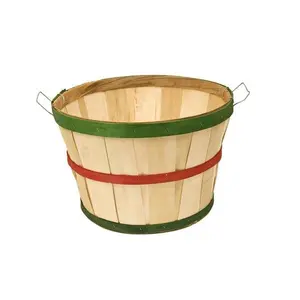 Vendita Flash-cestino per granchi di dimensioni OEM-cestino per bushel in legno per la conservazione esportazione di cestini in legno naturale EU,USA