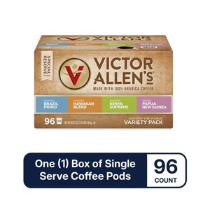Victor Allen's Coffee Around The World Variety Pack (Brazil Primo, Kenya Suprem e, Kona Blend, Papua New Guinea), 96 Count - Product Image 5