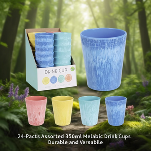 24 paquets de gobelets à boisson en mélamine assortis de 350 ml, durables et polyvalents - Product Image 3