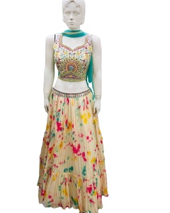 Lehenga choli ชุดปาร์ตี้พิมพ์ลายดิจิทัลสำหรับผู้ใหญ่ - Product Image 1