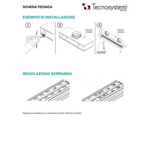 ตัวกระจายลมแบบเส้นตรง PVC ป้องกันการเกิดหยดน้ำ Tecnosystemi พร้อมตัวควบคุมแบบ 1 ช่องสำหรับระบบ HVAC - Product Image 5