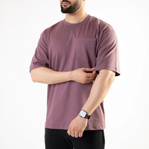 High Quality Custom <b>Men's</b> <b>T</b>-<b>Shirts</b> 100% Cotton Casual Solid Color Regular Fit with <b>Pockets</b> Breathable - Product Image 3