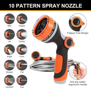 Spruzzatore <span class=keywords><strong>per</strong></span> tubi da giardino 10 modelli di funzione di irrigazione regolabile aggiornamento Pup Jet Dog Wash Bath pistola <span class=keywords><strong>per</strong></span> massaggio doccia <span class=keywords><strong>per</strong></span> animali domestici - Product Image 3