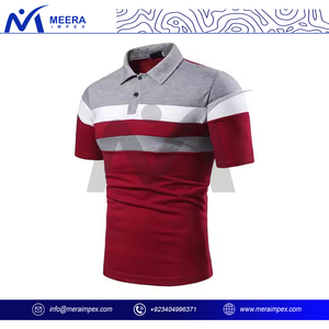 Chemise tendance pour homme en tricot 100% coton mélangé, ODM, séchage rapide, performance athlétique, manches courtes, vêtements de golf décontractés - Product Image 3